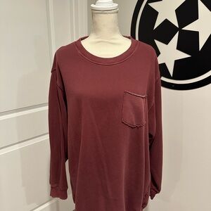 Aerie Maroon Long Sleeve Top